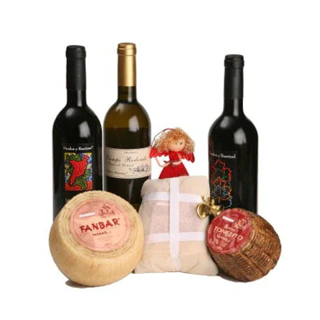 Cesta de Vino y Queso Premium